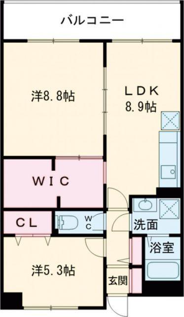 IO学園前IV(2LDK/1階)の間取り写真