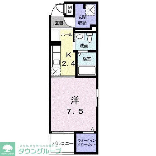 ルリアン追分町(1K/3階)の間取り写真