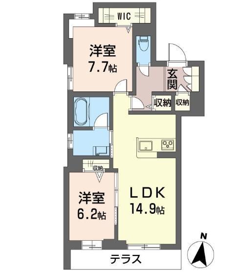 ＪＲ京浜東北線 与野駅 徒歩11分 3階建 新築(2LDK/1階)の間取り写真