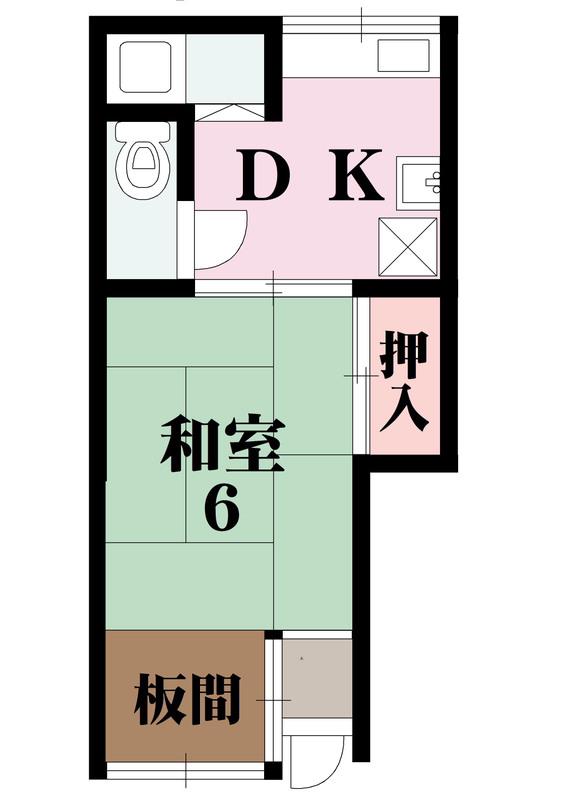 天下茶屋東アパート(1DK/1階)の間取り写真