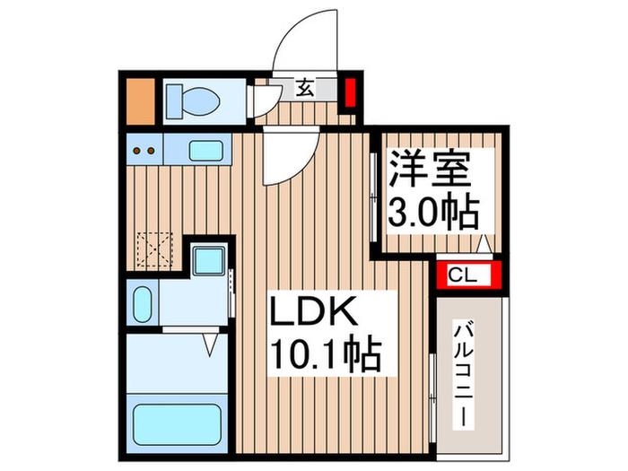 JACK UNOKII(1LDK/2階)の間取り写真