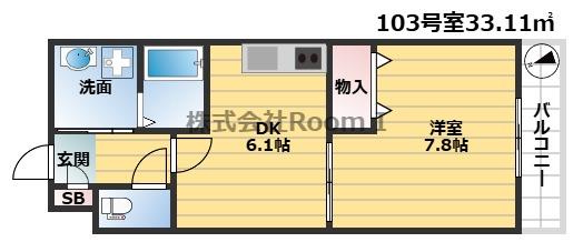 ピアノメゾン・旭化成ヘーベルメゾンHEBEL HAUS(1DK/1階)の間取り写真