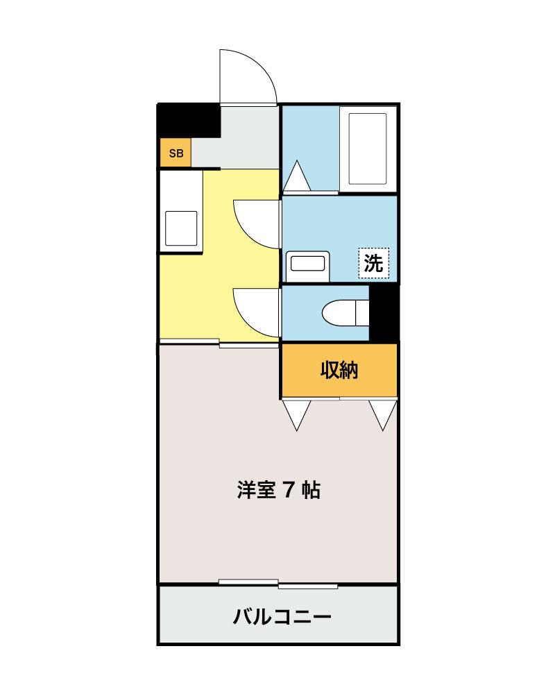 COZY APARTMENT(1K/1階)の間取り写真