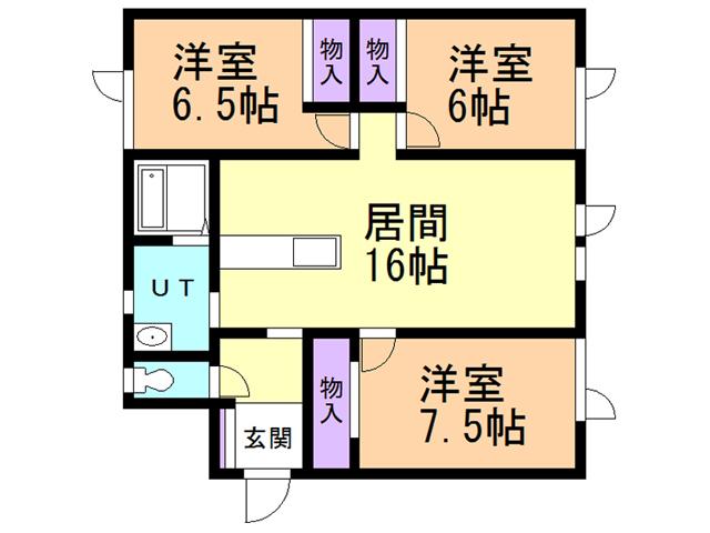 ハイツひとみ25(3LDK/2階)の間取り写真