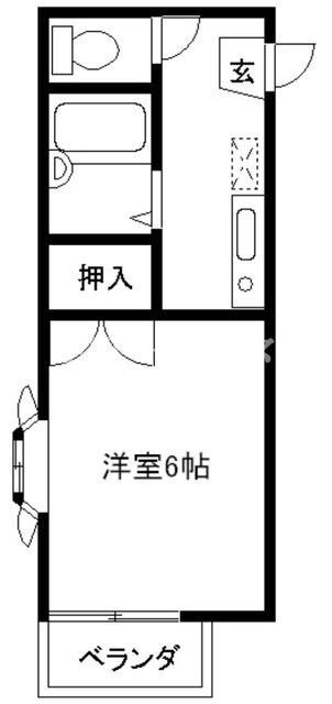 メゾンセジュール(1K/1階)の間取り写真
