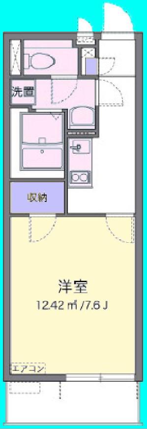 ＪＲ常磐線 浜吉田駅 徒歩44分 2階建 築13年(1K/1階)の間取り写真