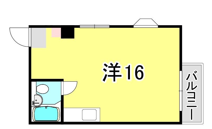 Kコート兵庫(ワンルーム/3階)の間取り写真