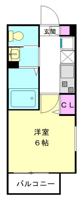 リヴィエール(1K/2階)の間取り写真