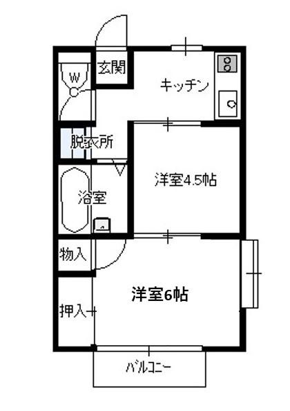 マナハイツ(2K/2階)の間取り写真