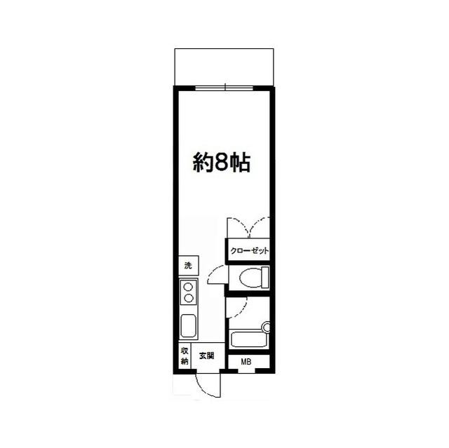 AKビル(ワンルーム/4階)の間取り写真