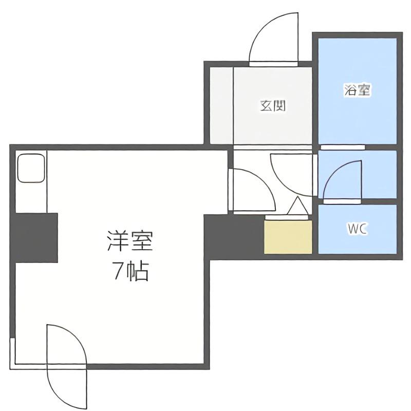 ライオンズシティ南3条(ワンルーム/3階)の間取り写真