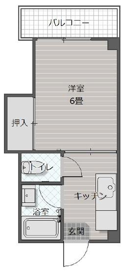 丸博ビル緑町(1K/2階)の間取り写真