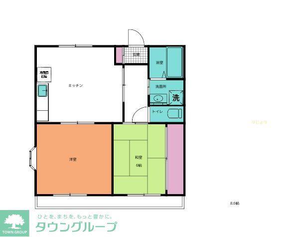 文京アベニュー(2LDK/2階)の間取り写真