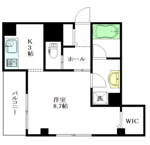 AXIA NAKANO(1K/6階)の間取り写真