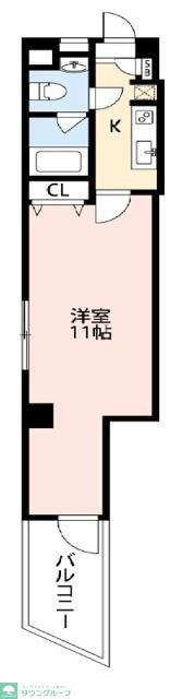 レジデンス緑(1DK/3階)の間取り写真