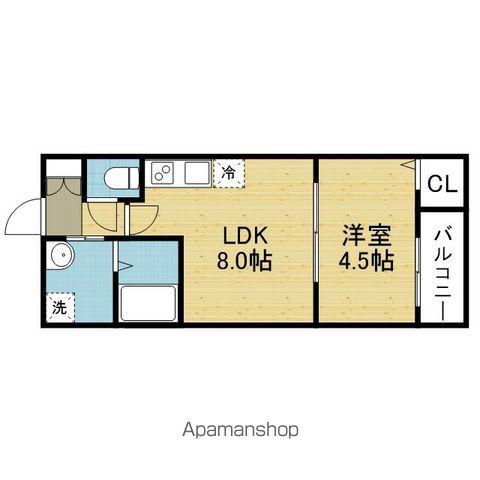 グランディオ鶴橋(1LDK/2階)の間取り写真