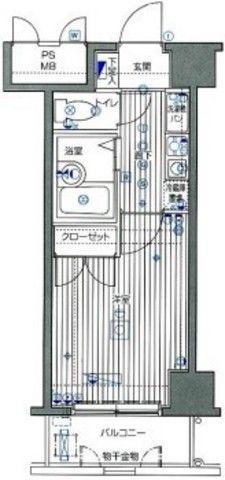 ガラ・シティ笹塚(1K/3階)の間取り写真