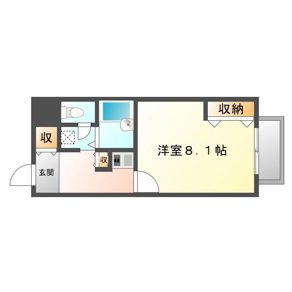 オリオン(1SK/1階)の間取り写真