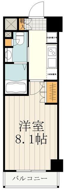 AZEST田無(1K/7階)の間取り写真
