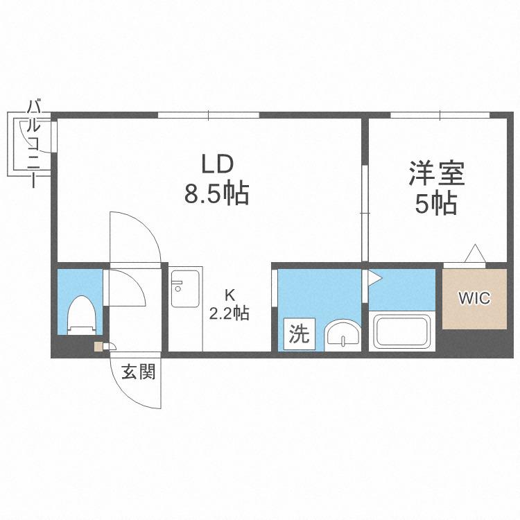 モントレゾール発寒(1LDK/3階)の間取り写真