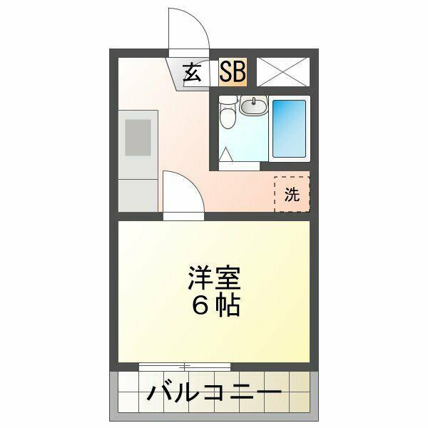 ピュアハイム(1K/3階)の間取り写真