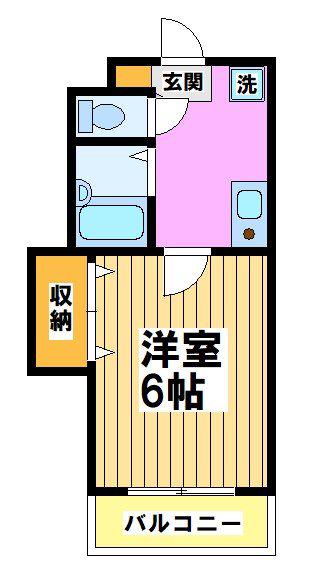 クレッセント柴崎(1K/2階)の間取り写真