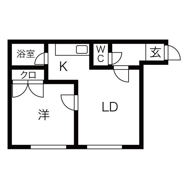 フォーマルハウト(1LDK/4階)の間取り写真