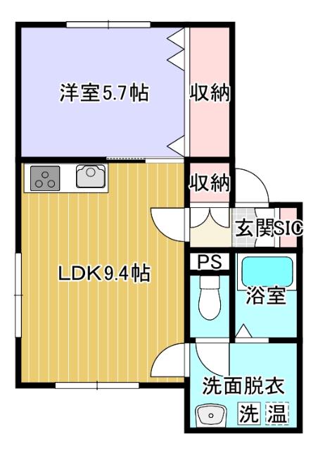 さくらマンションA(1DK/1階)の間取り写真