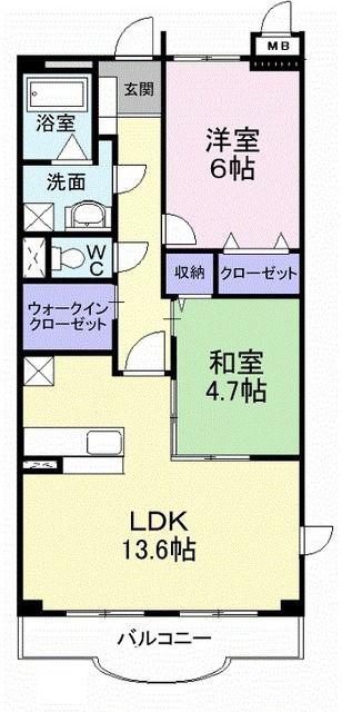 エトワールひこ(2LDK/2階)の間取り写真