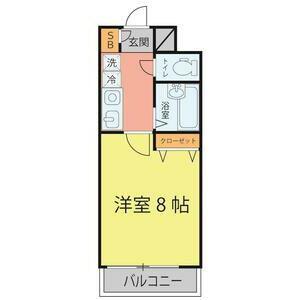 HIKOハイツ(1K/7階)の間取り写真