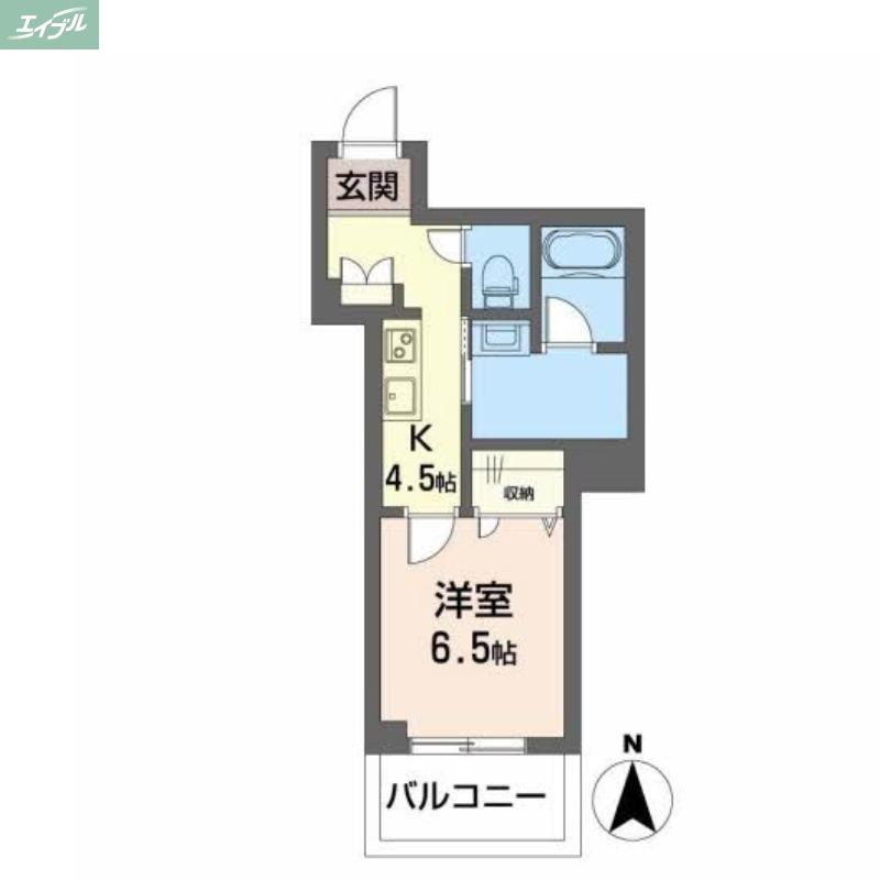 シャーメゾン鹿田本町(1K/3階)の間取り写真