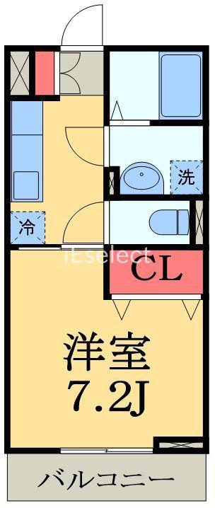 KT 5TH(1K/2階)の間取り写真