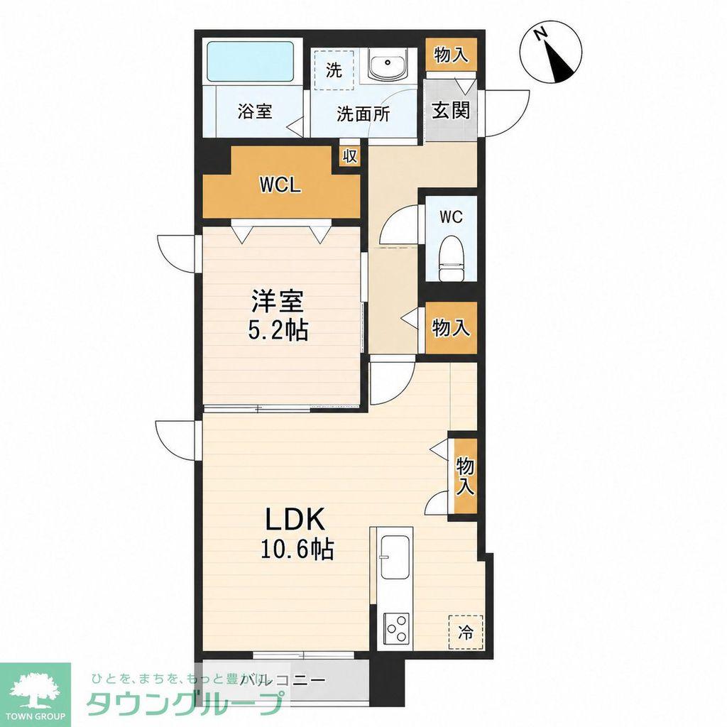 連坊計画(1LDK/1階)の間取り写真