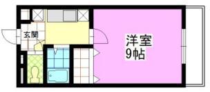 プロスパー大藪(1K/3階)の間取り写真