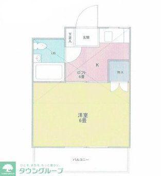 シティプラザ吉祥寺(ワンルーム/2階)の間取り写真