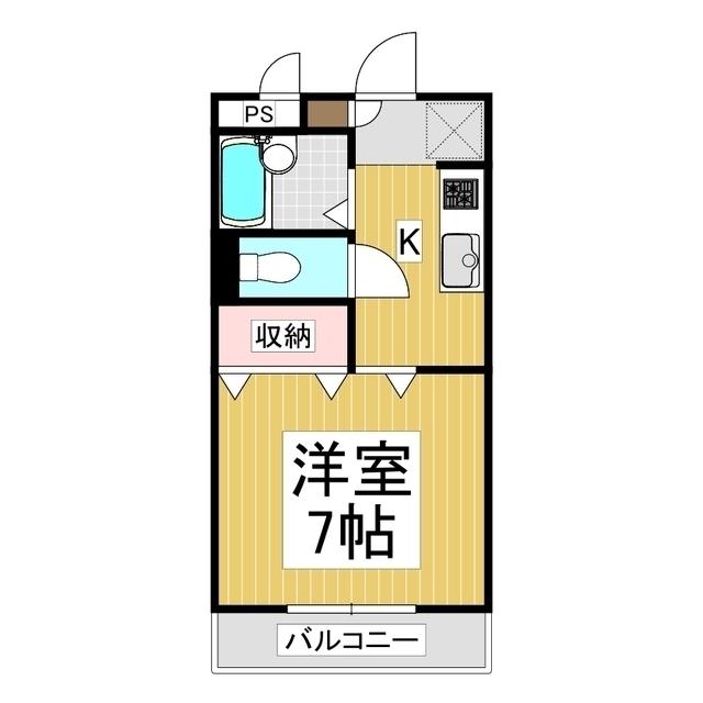 おおみなみ(1K/2階)の間取り写真