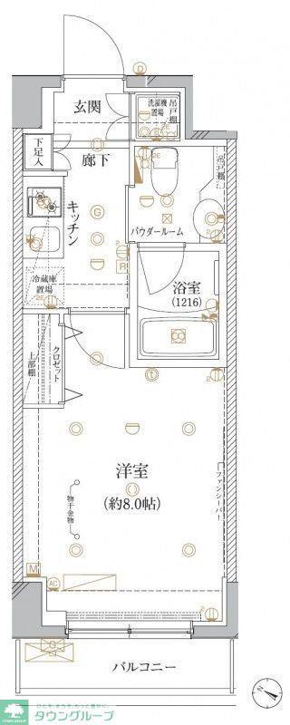 クレイシア板橋志村(1K/1階)の間取り写真