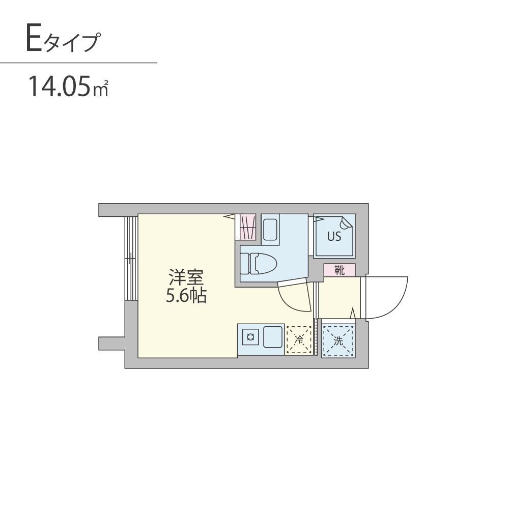 KUKAITERRACE大岡山(ワンルーム/1階)の間取り写真