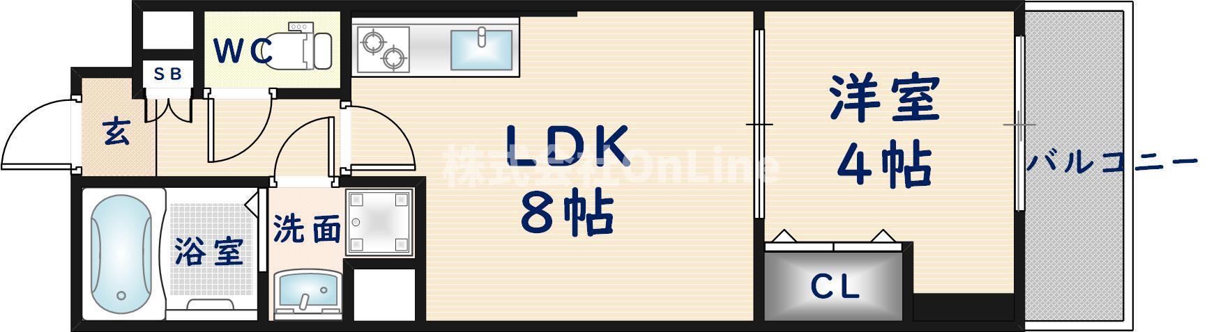 CASA MITO(1LDK/5階)の間取り写真
