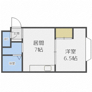 S-COURT17(1DK/2階)の間取り写真