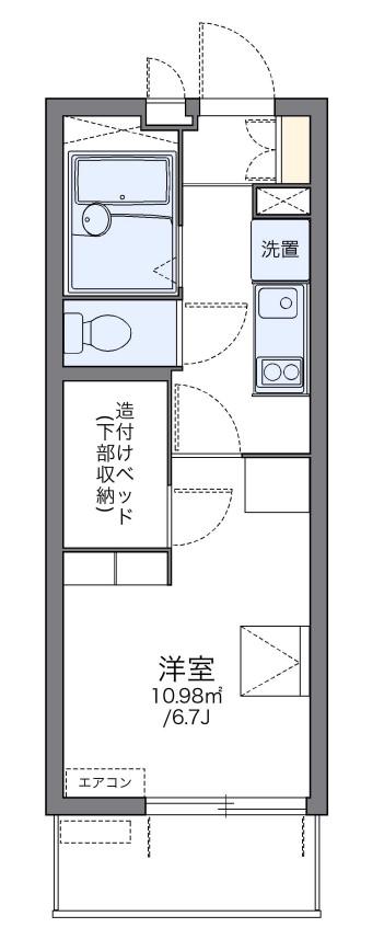 レオパレスLEBEN京橋(1K/1階)の間取り写真