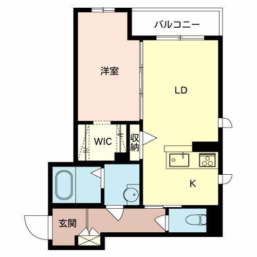 WINGIII 花園(1LDK/2階)の間取り写真