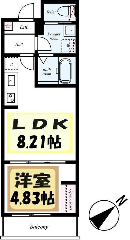 GRADUS 岩槻(1LDK/2階)の間取り写真