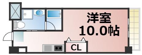 アリビオ北巽(1K/7階)の間取り写真