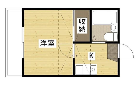 大竹レジデンス(1K/2階)の間取り写真