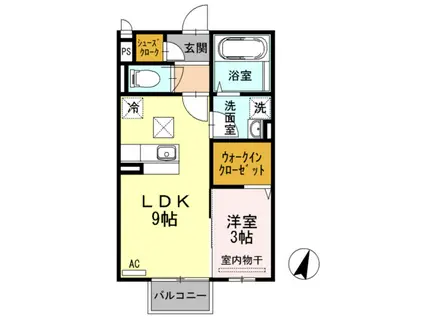 メゾンさくら 103(1LDK/1階)の間取り写真