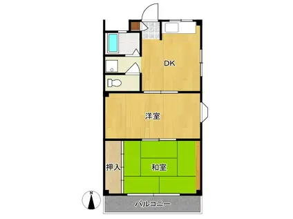 まるめハイツ(2DK/3階)の間取り写真