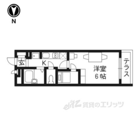 レオパレスSOARERⅢ(1K/1階)の間取り写真