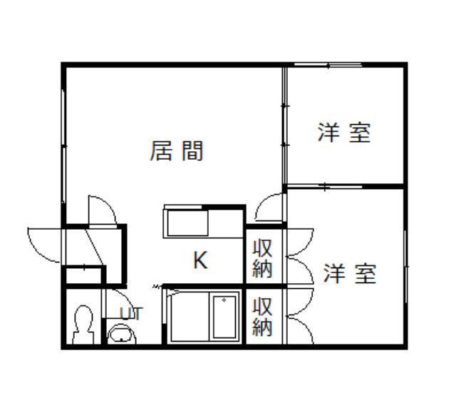 アースコーポ(2LDK/2階)の間取り写真