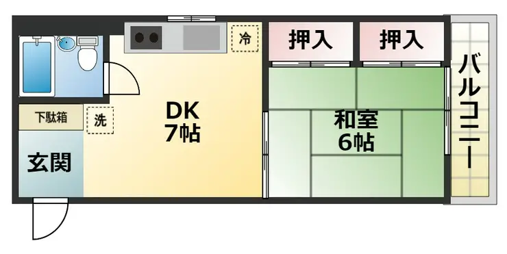 ナニワハイツ 4階階 間取り